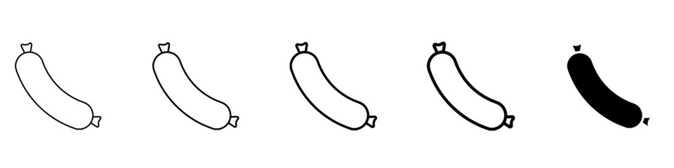 sausage icon Simple outline illustration