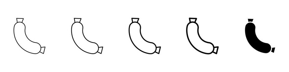 sausage icon Simple outline illustration