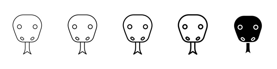 snake icon Simple outline illustration