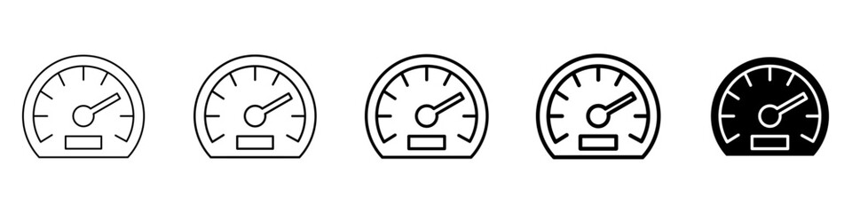speedometer icon Simple outline illustration