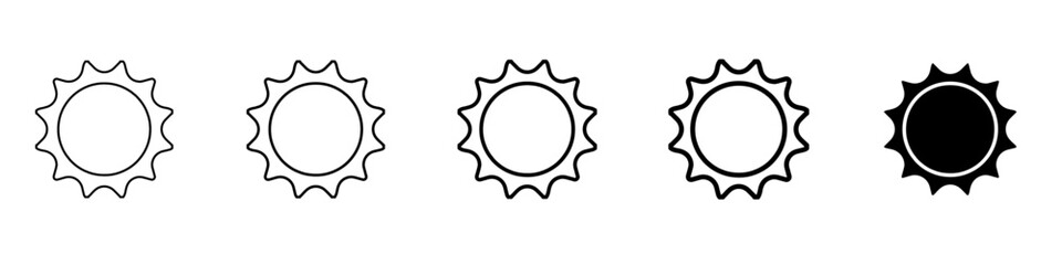 sun icon Simple outline illustration