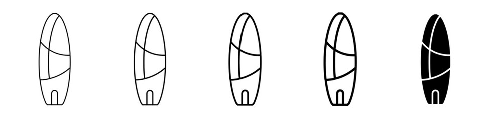 surf board icon Simple outline illustration