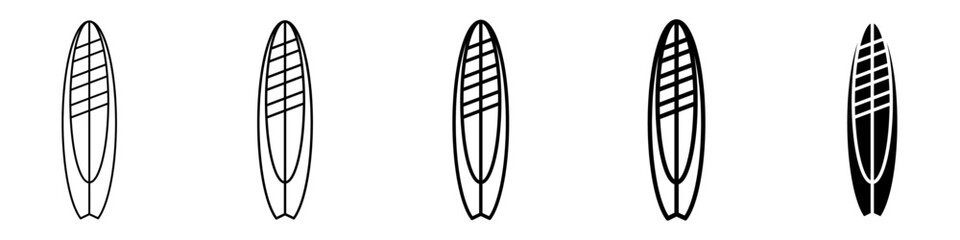 surf board icon Simple outline illustration