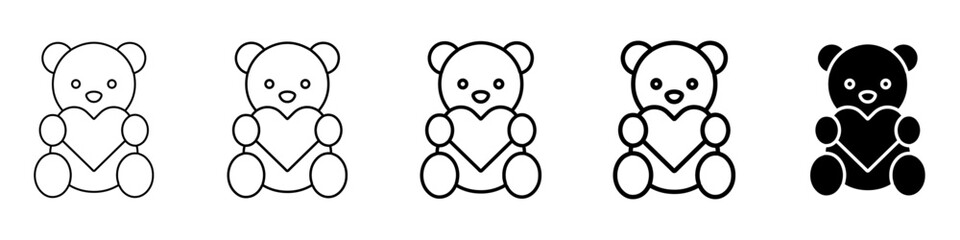 teddy icon Simple outline illustration