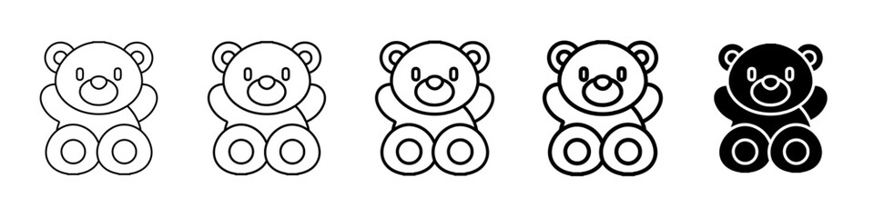 teddy icon Simple outline illustration