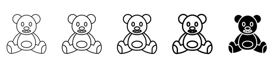 teddy icon Simple outline illustration
