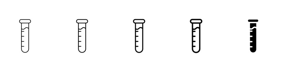 test tube icon Simple outline illustration © Posccode