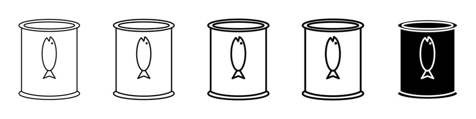 tin can icon Simple outline illustration