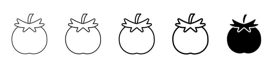 tomato icon Simple outline illustration