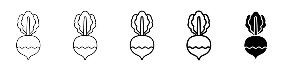turnip icon Simple outline illustration