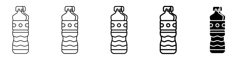 water bottle icon Simple outline illustration