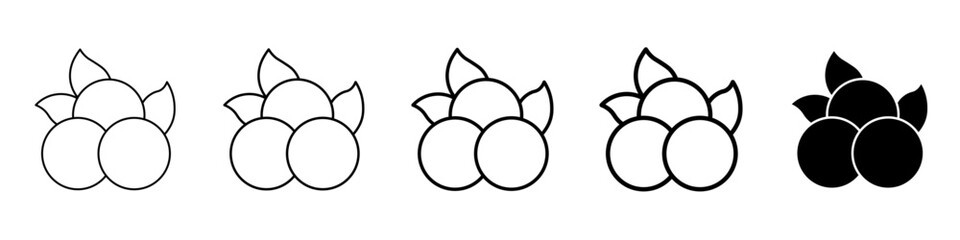 berry icon Simple outline illustration