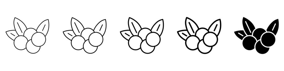 berry icon Simple outline illustration