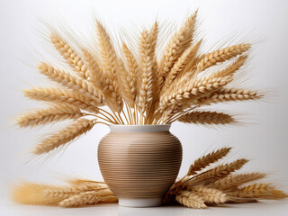 vase and wheat