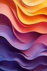 Obraz premium Folded paper in clean pattern with gradient colors 