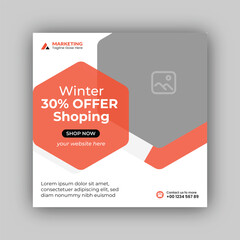 Winter Sale Social media post template
