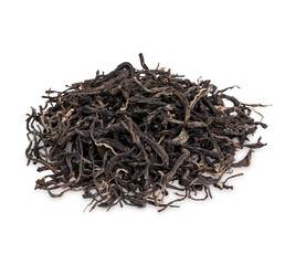 Dried tea leaves isolated on transparent background. (.PNG)