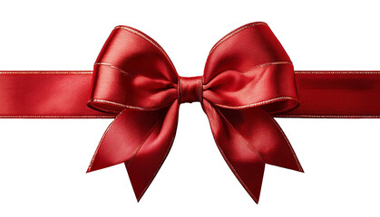 red bow isolated on white