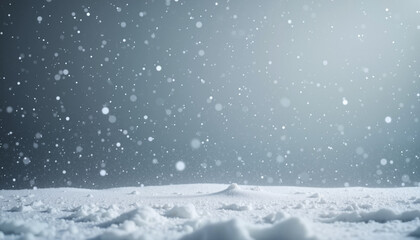 Falling Snow Against Dark Background for Winter Mood