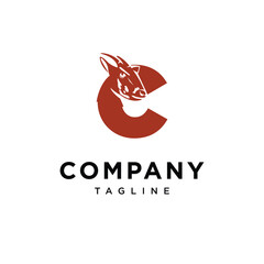 Letter C Saola logo icon vector