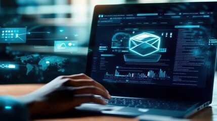 Hand Typing on Laptop in Digital Learning Environment