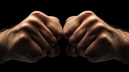 A man fists clenched in anger