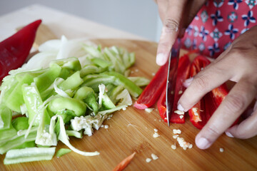 Chopping Fresh Vegetables for Healthy Cooking to Enhance Your Culinary Skills and Meals