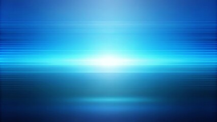 Fototapeta premium Abstract Blue Gradient Background with Subtle Horizontal Lines and a Glimmering Glow