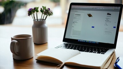 Online Course Setup with Instructor and Laptop