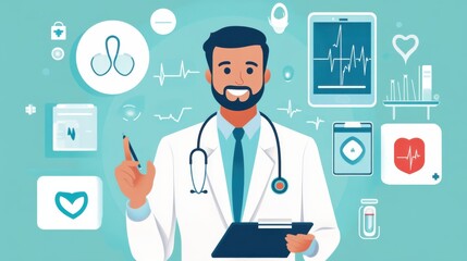 Doctor Using Smartphone in Medical Environment