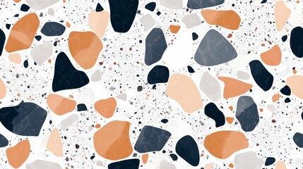 Terrazzo floor pattern consist of marble stone concrete and polished smooth to produce textured surface for decoration interior exterior textured print on tile and abstract background