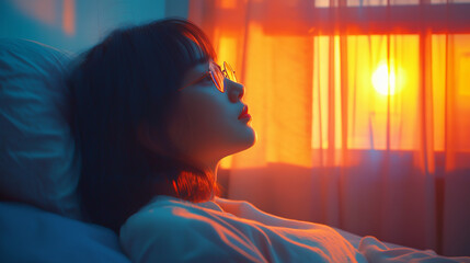 person watching tv at home