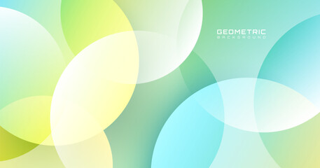 3D yellow blue abstract background overlap layer on bright space with cutout shape effect decoration. Modern graphic design element circles style concept for web banner, flyer, card, or brochure cover