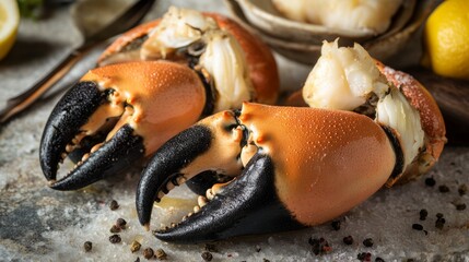 Stone crab claws colossal crab claws served classic appetizer or entree boiled crab claws seafood