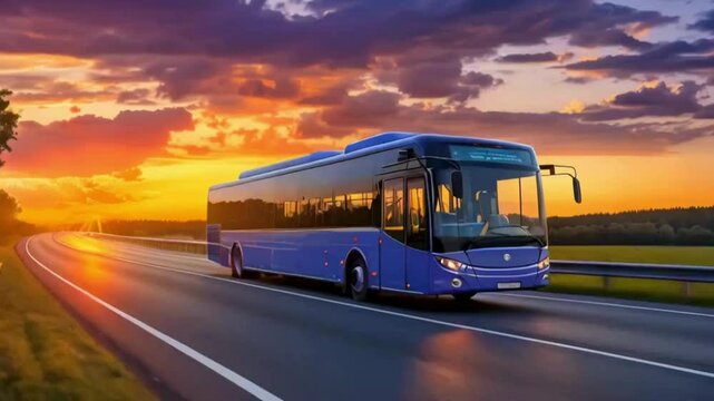 bus on the road