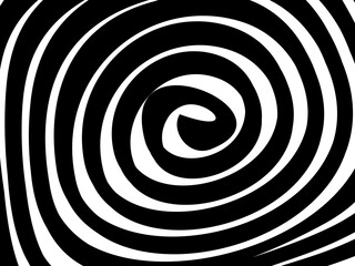 Black and white abstract ellipse background. Hypnosis pattern.