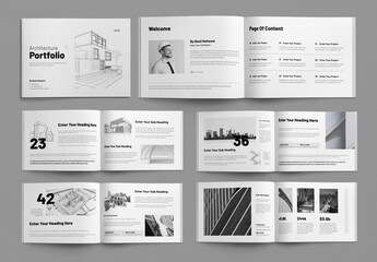 Modern Architecture Portfolio Template Layout