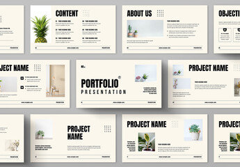 Professional and Minimalist Portfolio Presentation Template Layout - Powered by Adobe