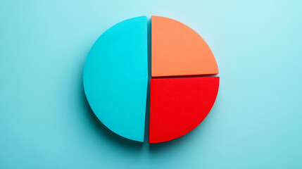 Fototapeta premium Explore the creative use of color segmentation in design for enhanced visual impact and engagement