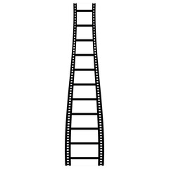 film tape vintage icon isolate. movies film background with flim roll. 3d flim roll