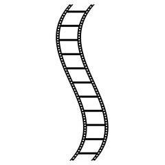 Film strip vector image. film icons. movies film background with flim roll. 35mm strip. 3d film strip