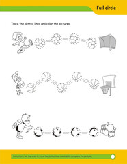 Prewriting skills, line practice sheet for kindergarten, Handwriting practice for kids. Fine motor skills. Line tracing worksheet. Activity page for kids. Coloring page for preschool.