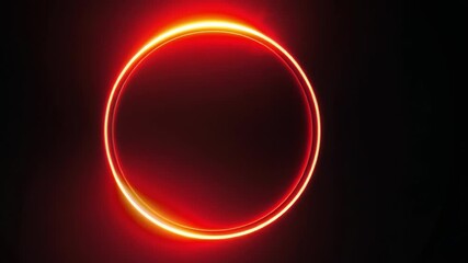 Neon Red Circle Seamless Looping Background for Dynamic Visuals