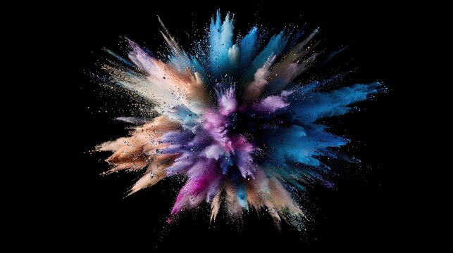 Colored Powder Explosion in the Background - a vibrant and exciting visual. The colored powder explosion in the background creates a dynamic and eye-catching look. It gives the impression of a spectac