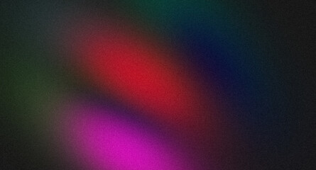 Abstract grainy color gradient background. Soft black dark blue green red color flow noisy gradient texture, vibrant glowing colors, bright, shine, smooth, website header design, poster, banner