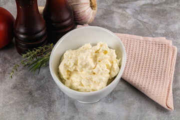 Italian soft young cheese stracciatella
