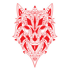 hand drawn illustration of a red tatto