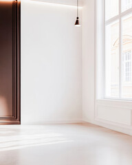 Bright and minimalistic interior with modern design accents in a well-lit room during the day