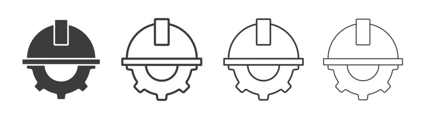 Construction worker icon pack. vector illustration