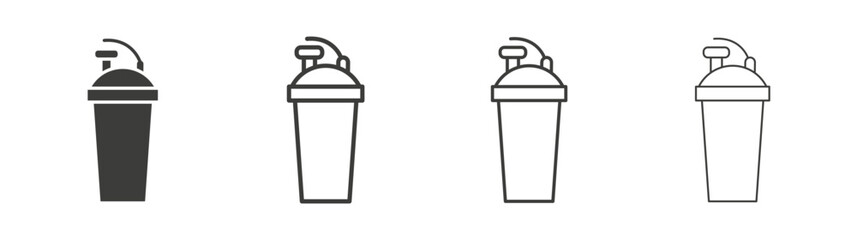 Protein shake icon pack. vector illustration